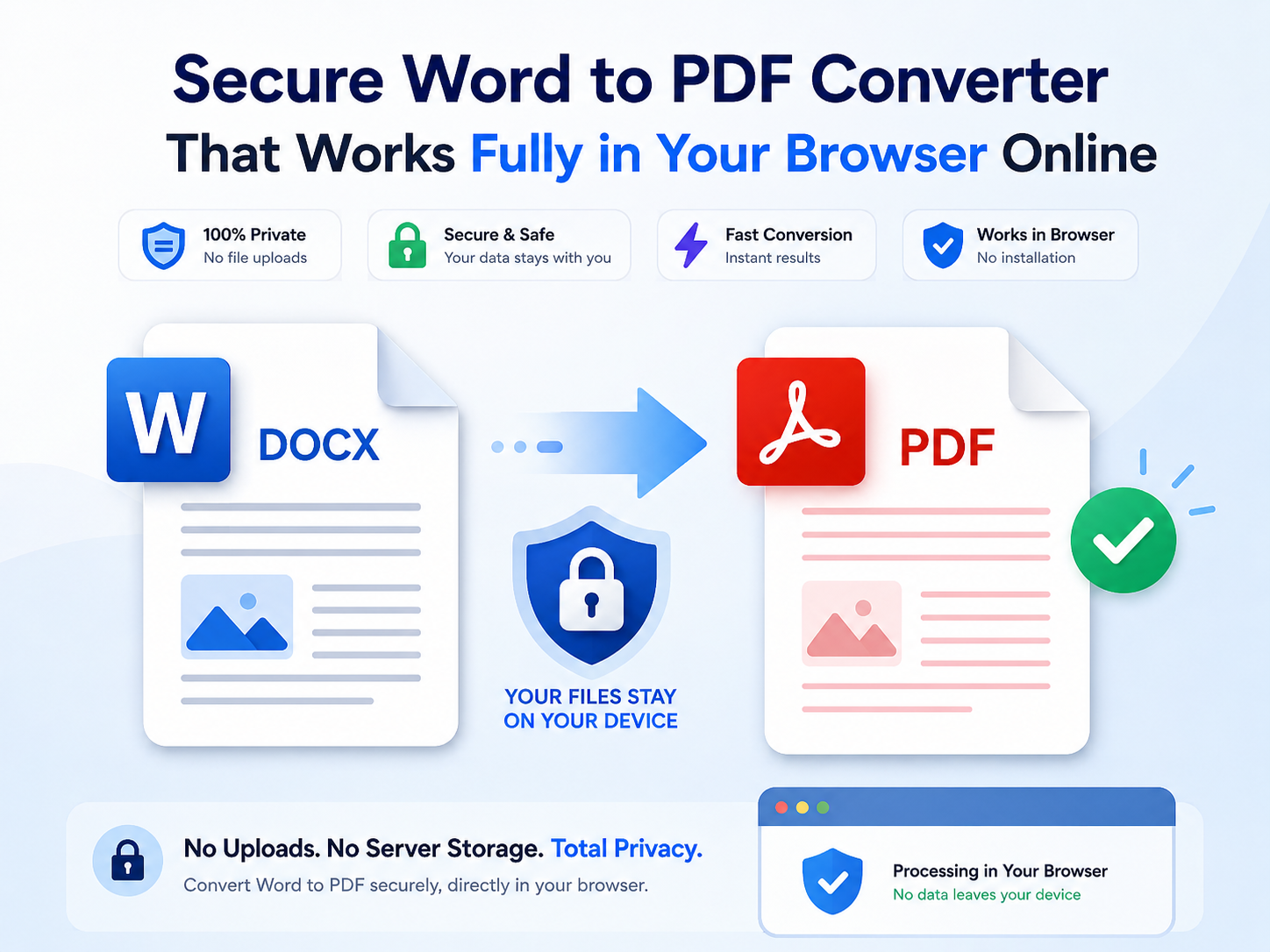 Secure Word to PDF Converter That Works Fully in Your Browser Online